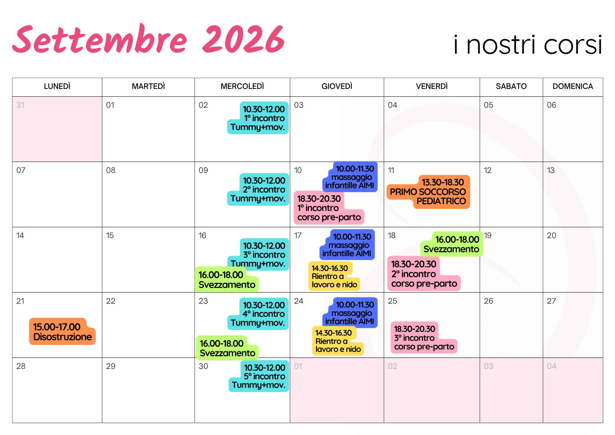 corsi per famiglie bologna