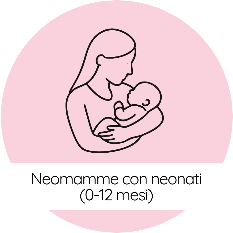Neomamme con neonati (0-12 mesi)